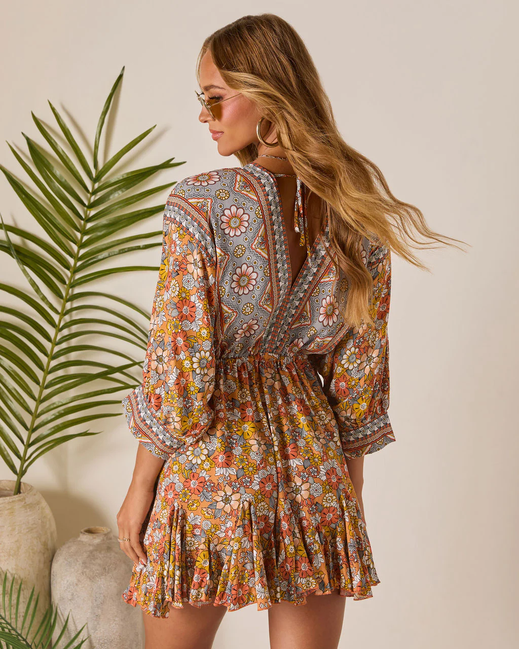 Sun Loves Caftan Mini Dress - Image 4