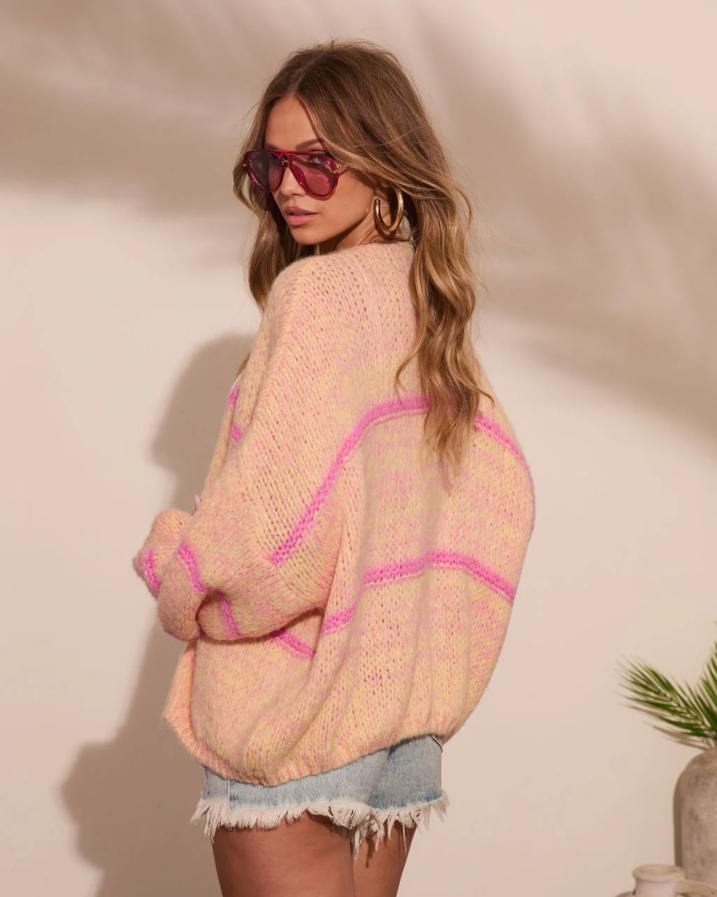 Sunburst Cutie Knit Striped Cardigan - Image 4