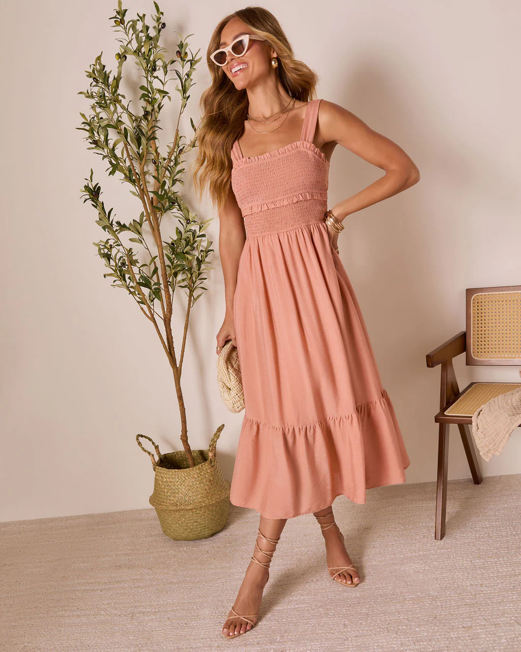 Sunday Ease Tiered Midi Dress - Image 5