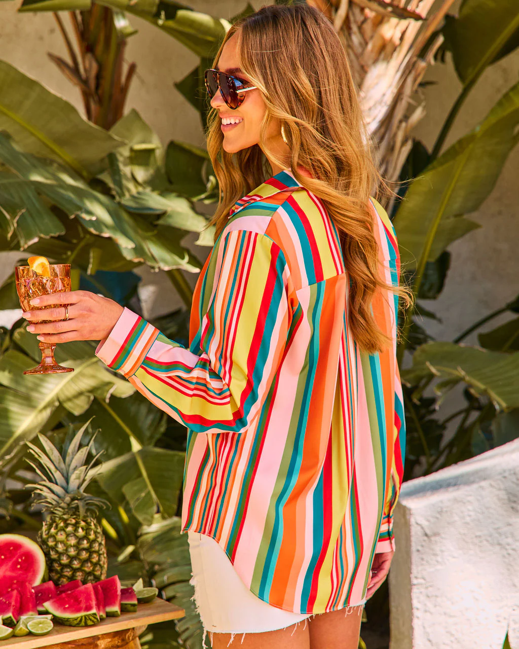 Sundazed Striped Button Down Top - Image 4