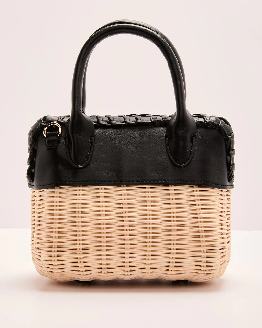 Sunelle Straw Basket Color Block Handbag - Image 2