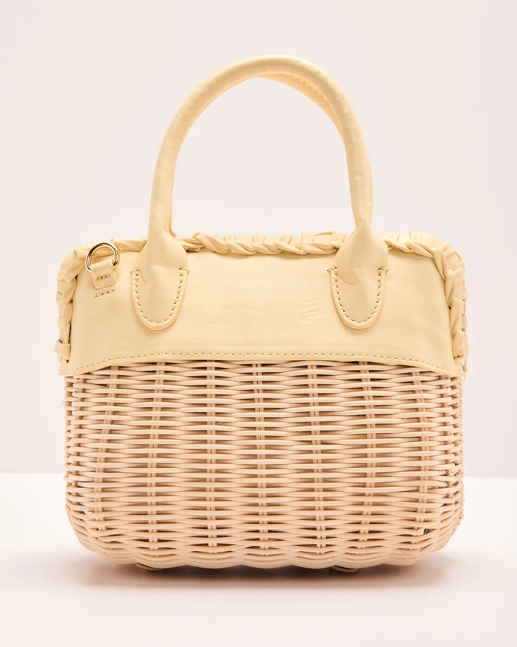 Sunelle Straw Basket Color Block Handbag - Image 8