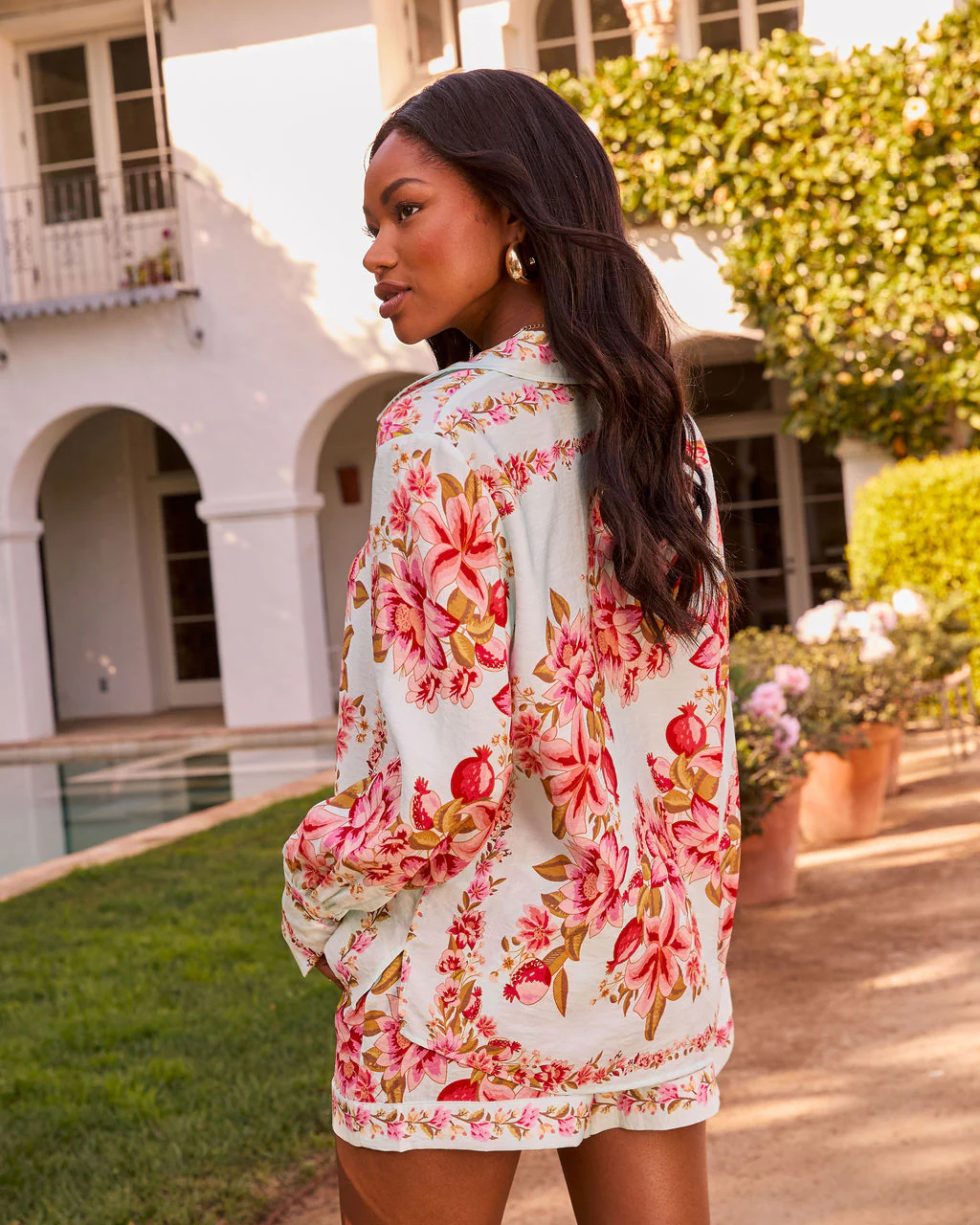 Sunflora Floral Button Down Top - Image 4