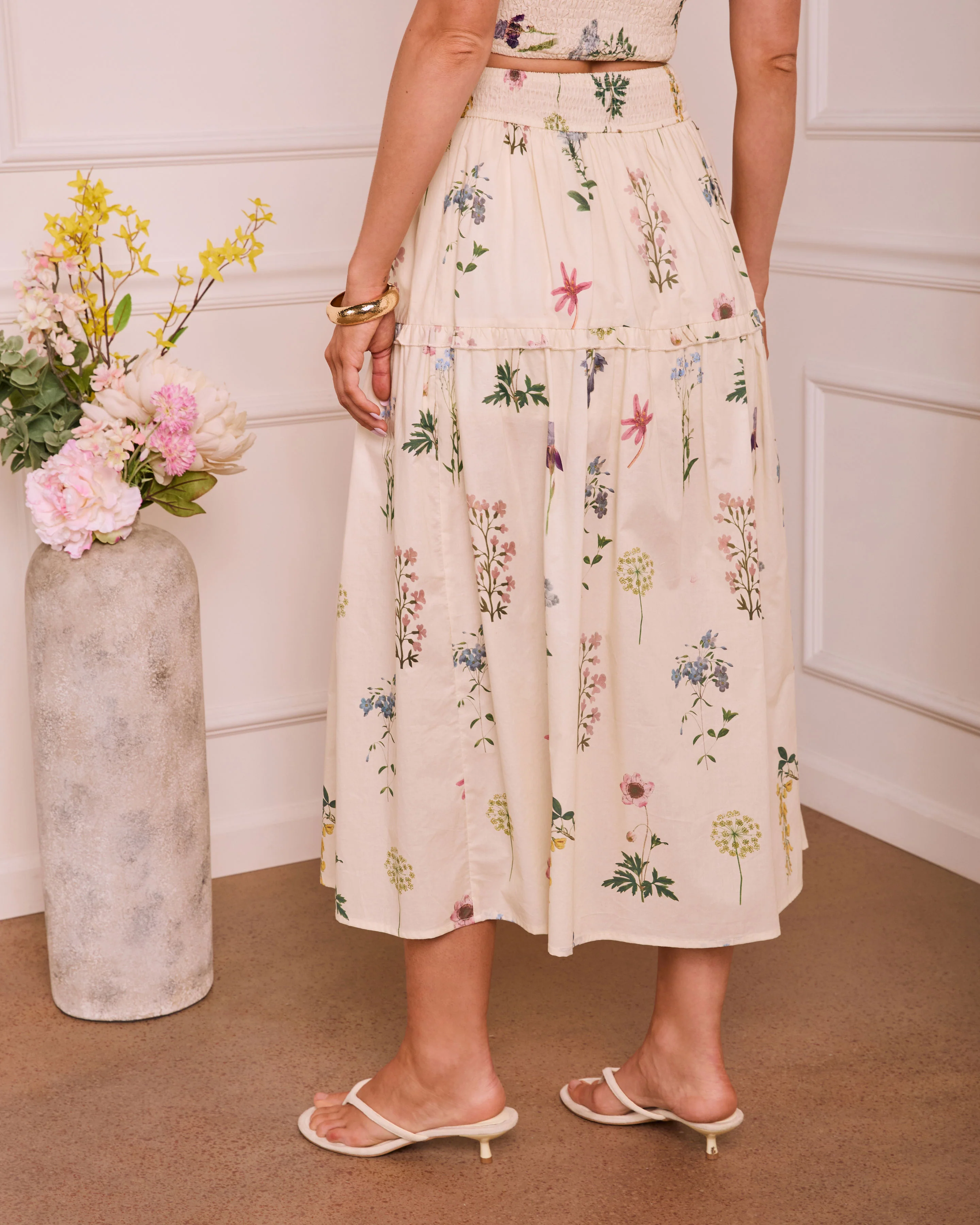 Sunlit Garden Floral Maxi Skirt - Image 4