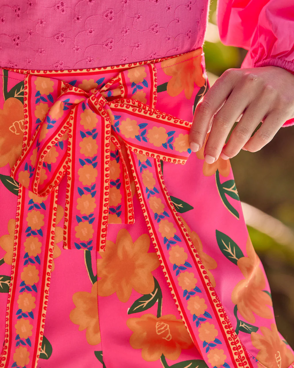 Sunlow Solace Floral Wrap Tie Shorts - Image 6