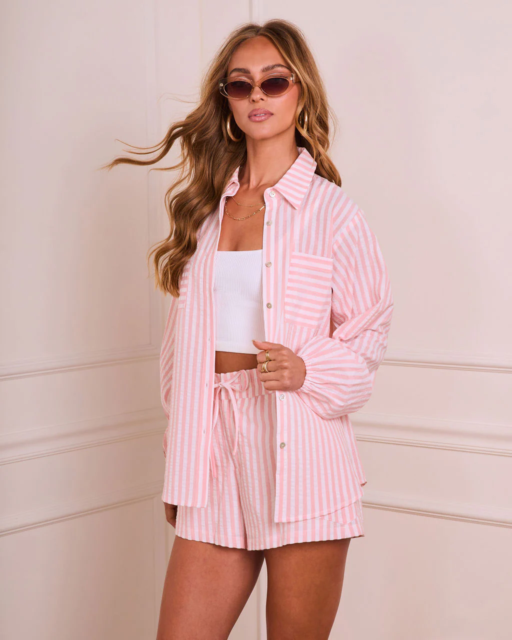 Sunny Plans Striped Button Down Top - Image 3