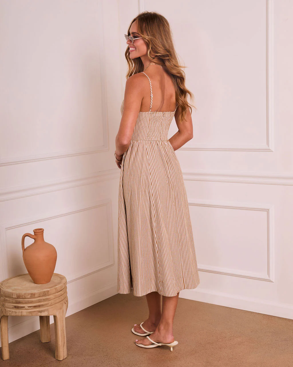 Sunny Social Striped Midi Dress - Image 4