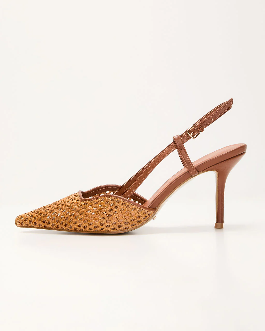 Sunny Sole Woven Raffia Slingback Heels - Image 5
