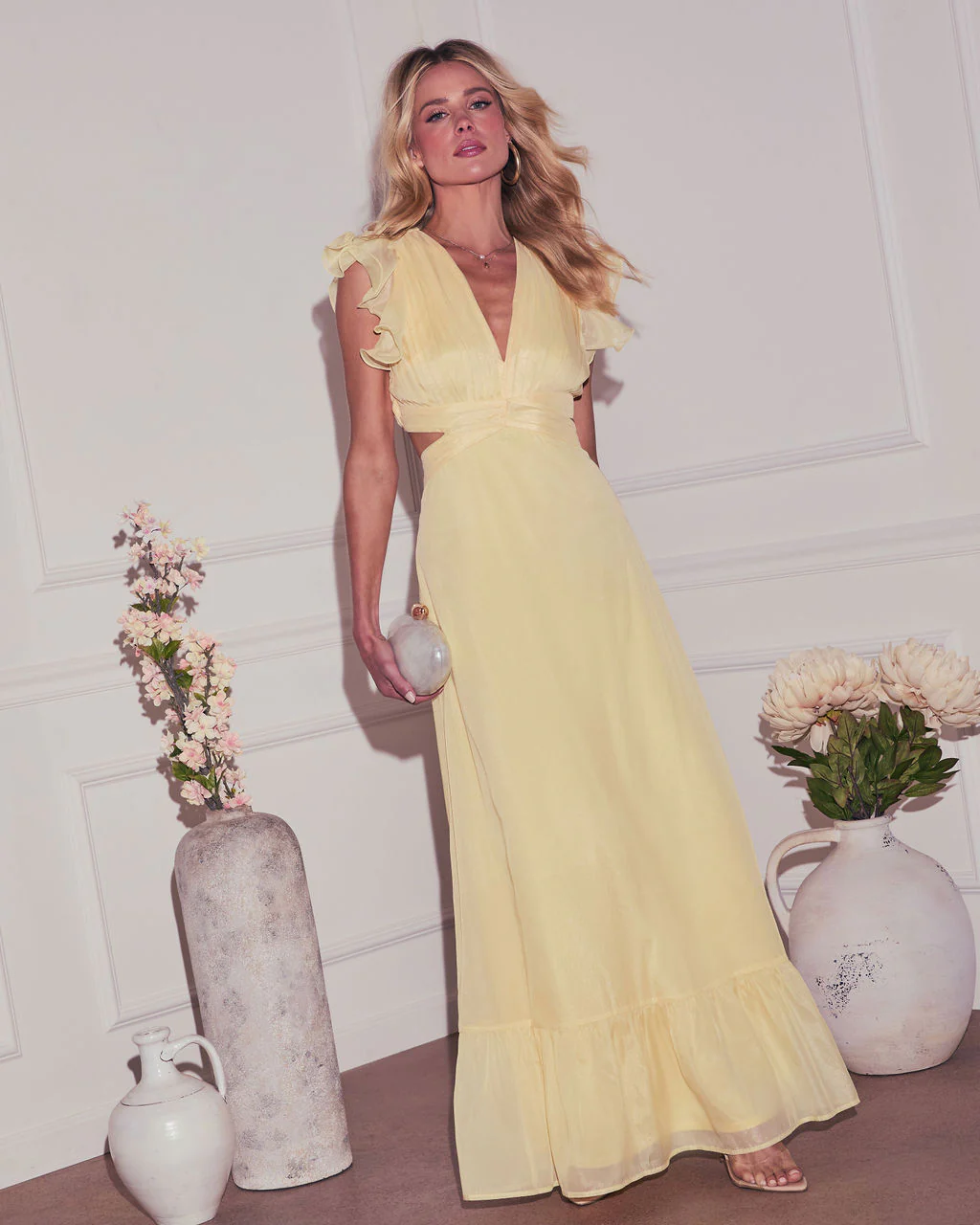 Sunsational Cut Out Chiffon Maxi Dress - Image 5