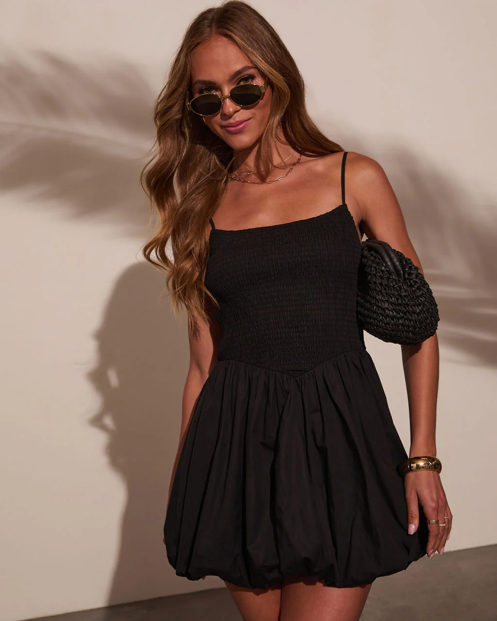 Sunset Glow Bubble Hem Mini Dress - Image 7