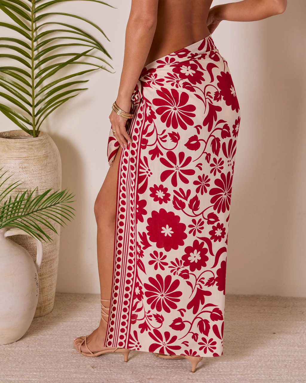 Sunset Persona Print Wrap Tie Sarong - Image 4