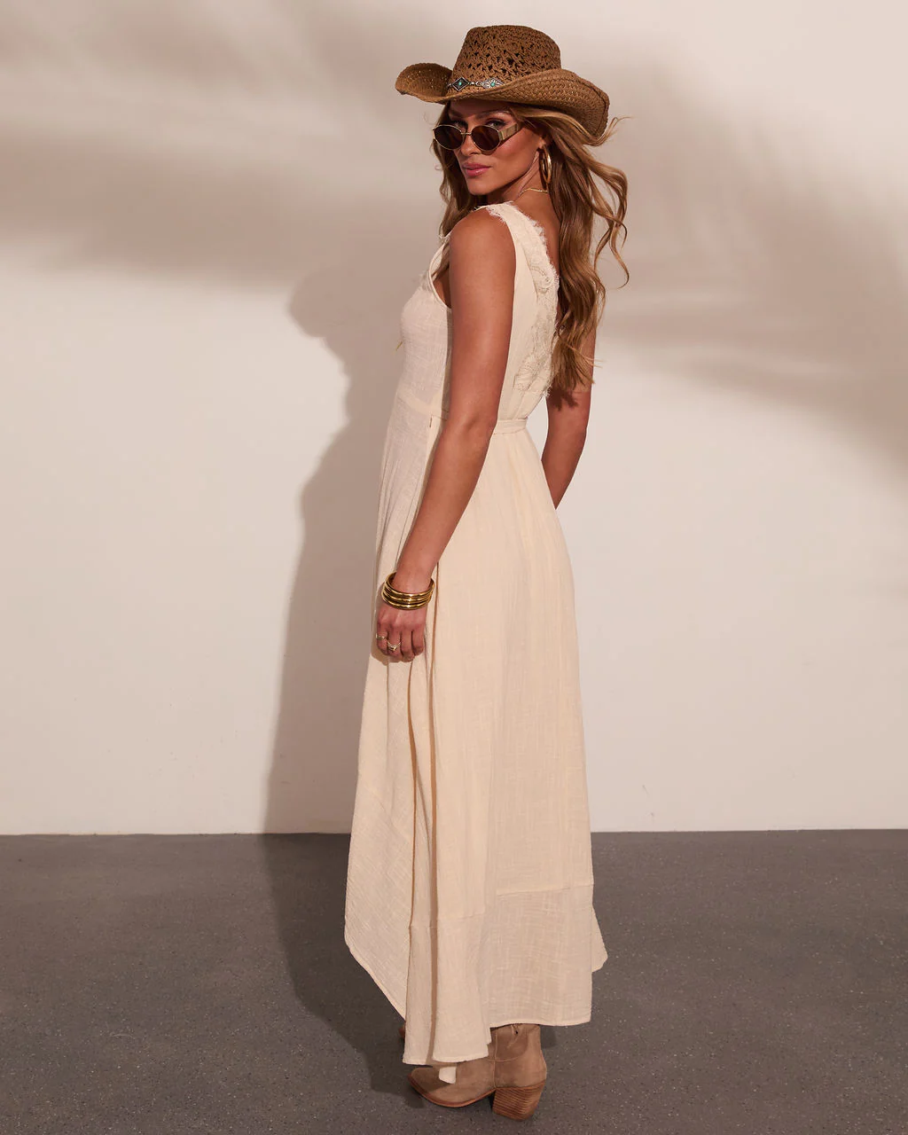 Sunset Voltage Wrap Tie Asymmetric Tunic Top - Image 4