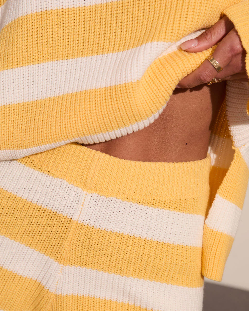 Sunshine Mood Striped Knit Shorts - Image 6