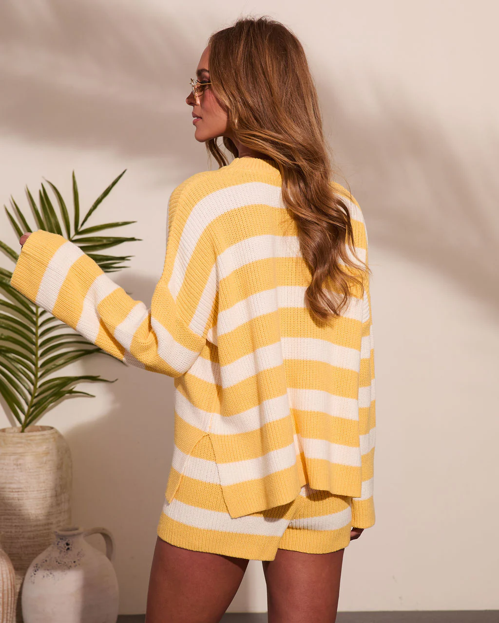 Sunshine Mood Striped Knit Sweater - Image 4