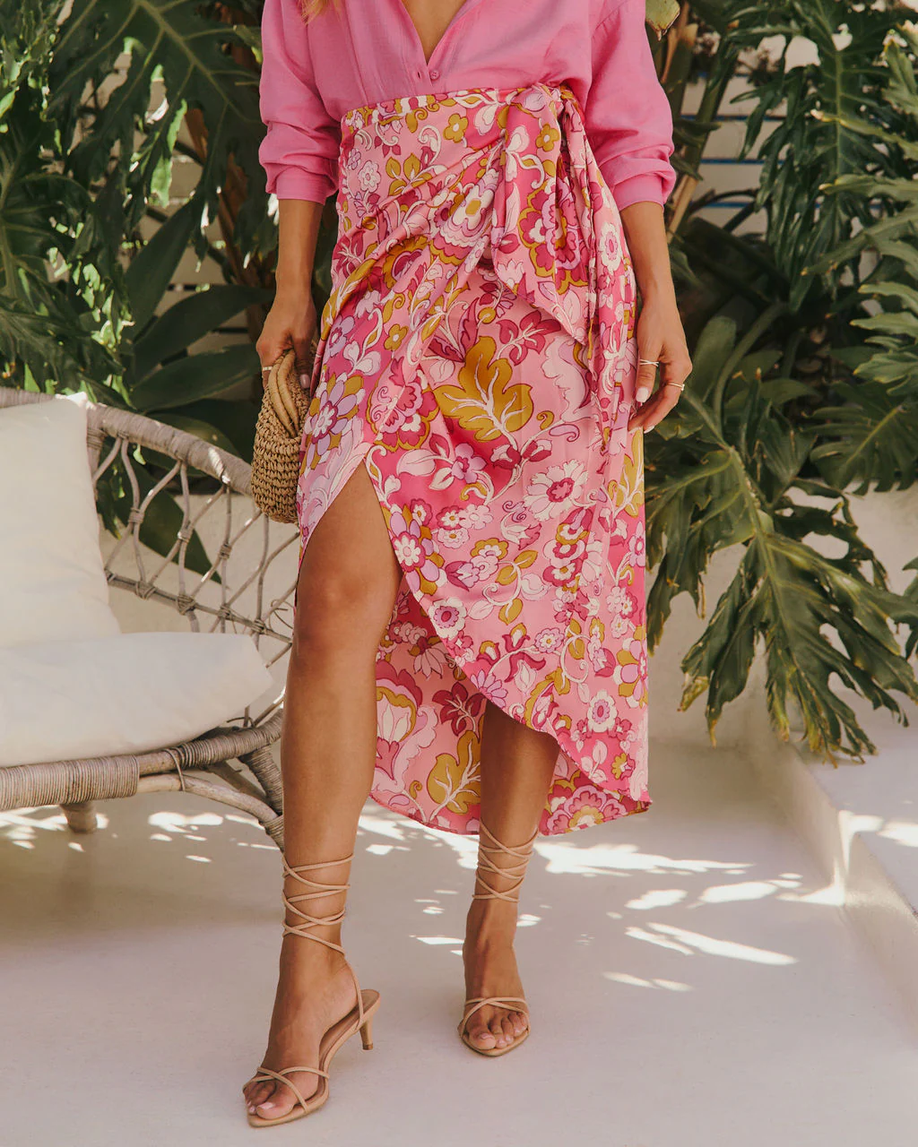 Alissa Floral Wrap Skirt - Image 5