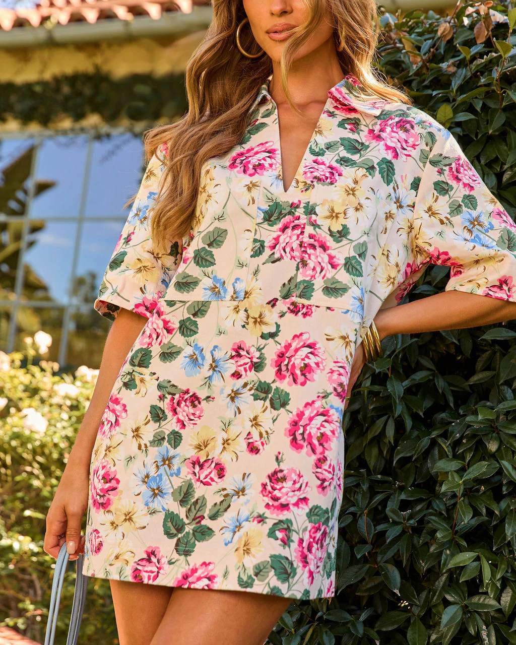 Sunveil Garden Floral Mini Shirt Dress - Image 5