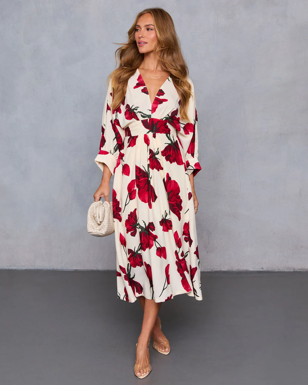Sweet For You Kimono Sleeve Midi Dress - Image 5