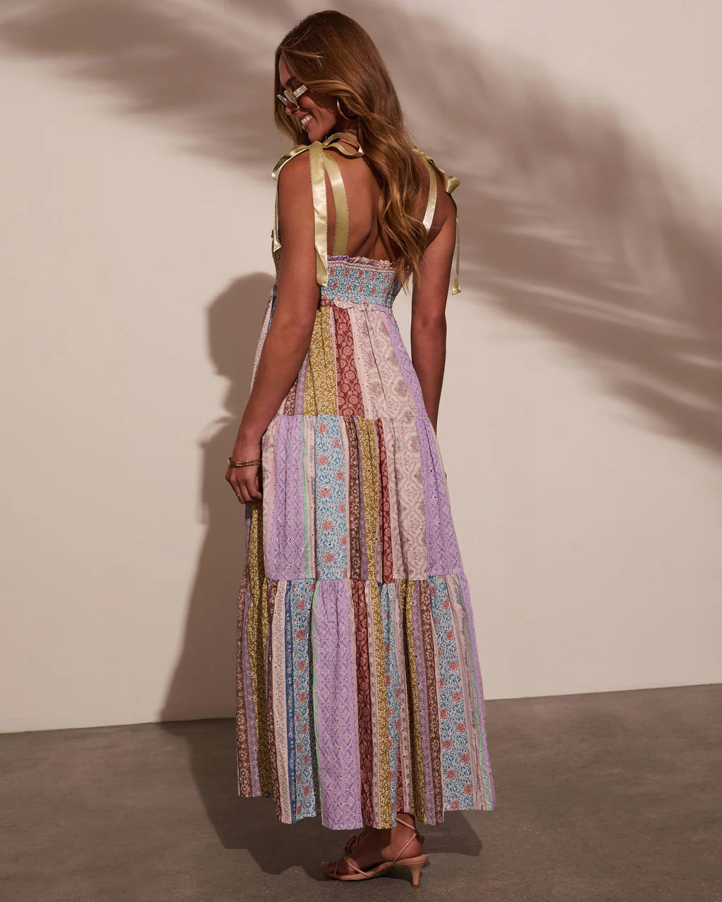 Sweet Spring Patchwork Maxi Dress - Image 4