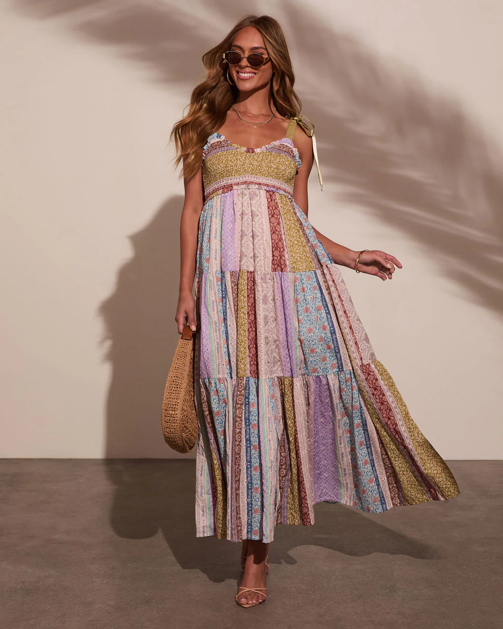 Sweet Spring Patchwork Maxi Dress - Image 5