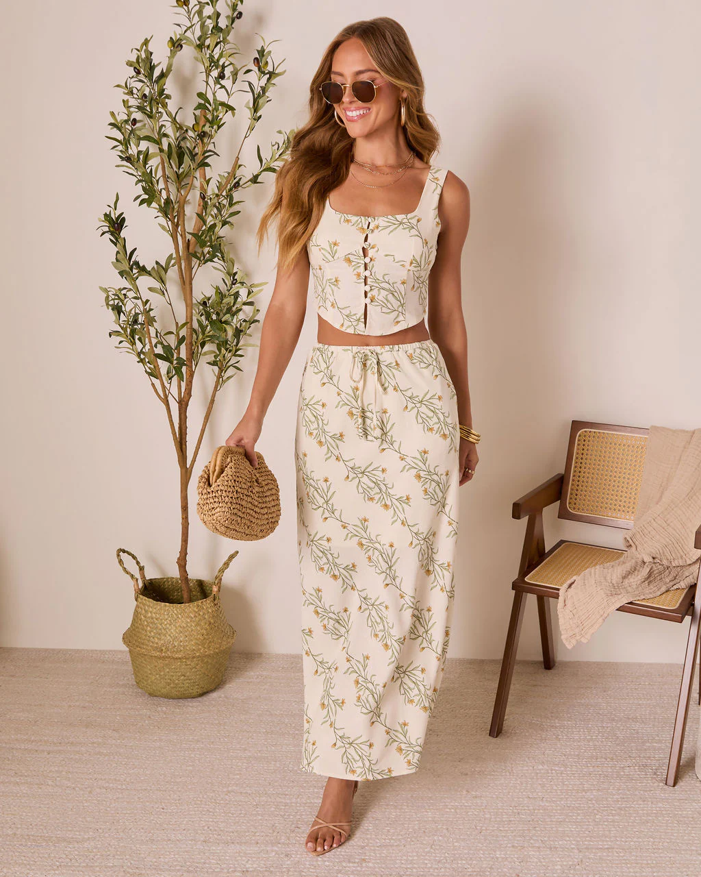 Sweet Surrender Floral Maxi Skirt - Image 5