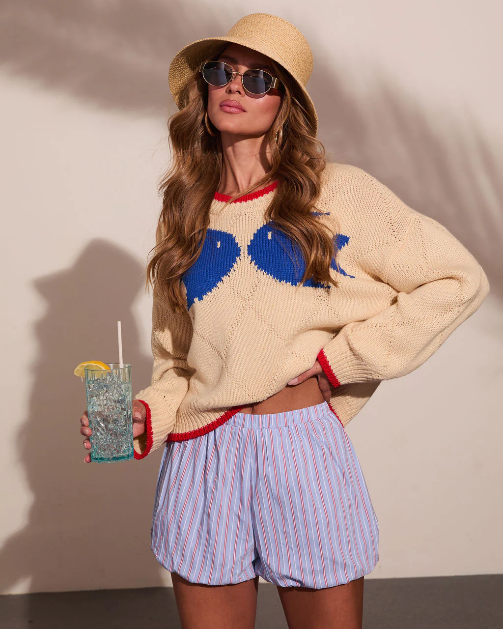 Swim On Intarsia Knit Fish Sweater - Image 5