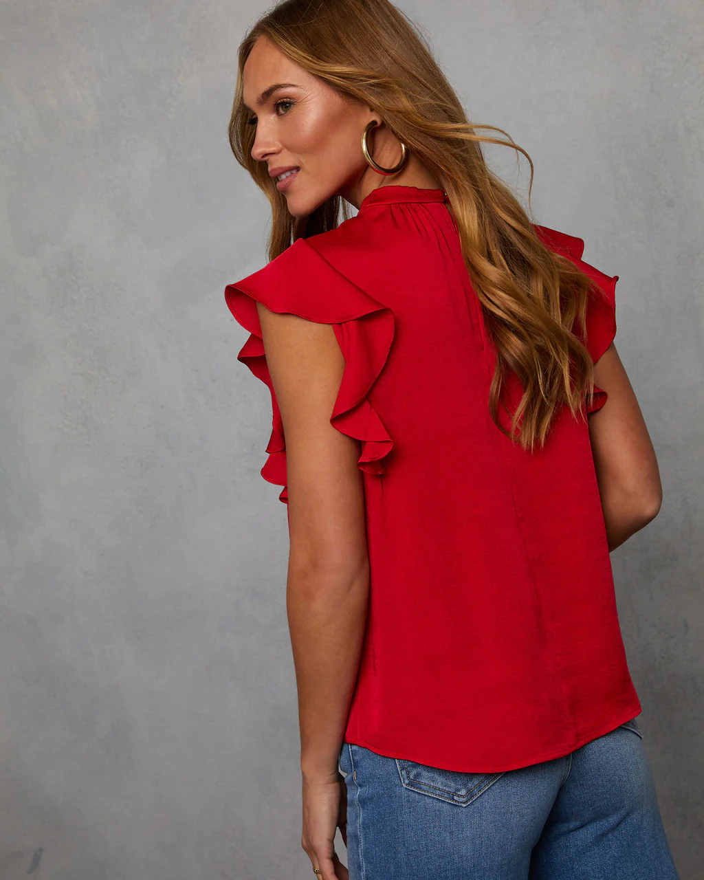 Tacie Mockneck Ruffle Sleeve Blouse - Image 16