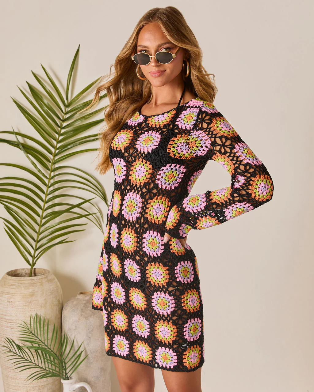 Talvi Crochet Cover Up Mini Dress - Image 3