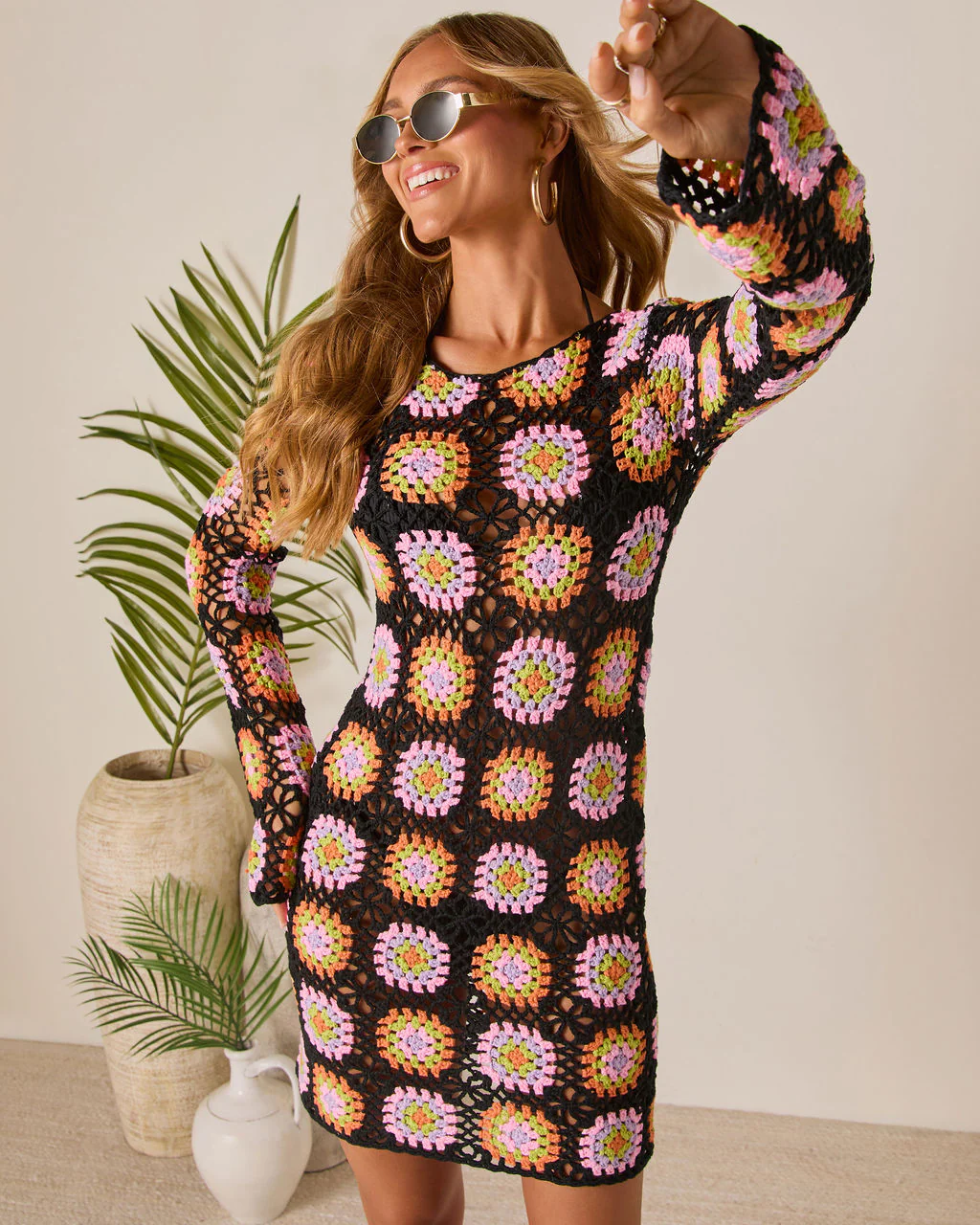 Talvi Crochet Cover Up Mini Dress - Image 6