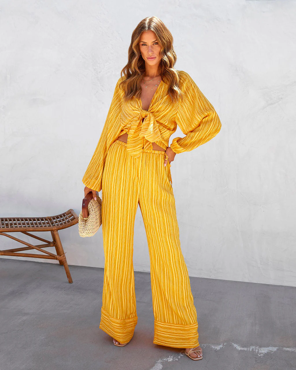 Tatianna High Waisted Wide Leg Pants - Image 3
