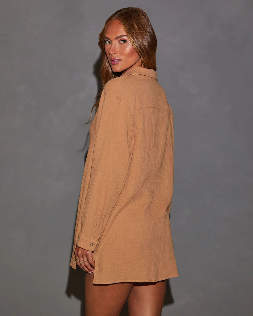 Tatum Cotton Button Down Romper - Image 9