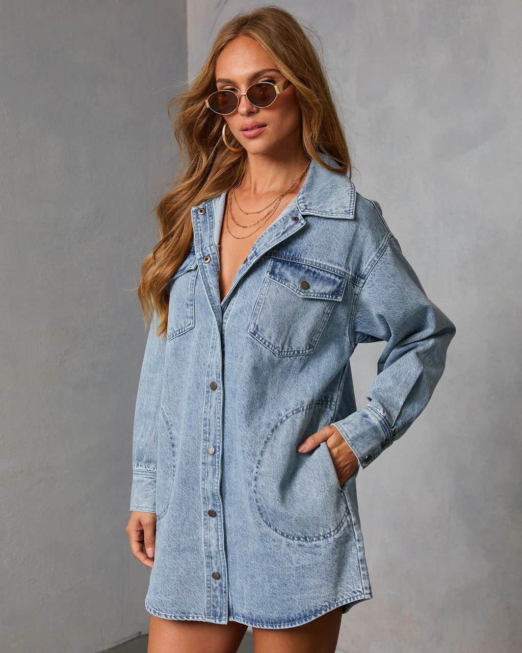 Tawnelle Denim Mini Dress - Image 3