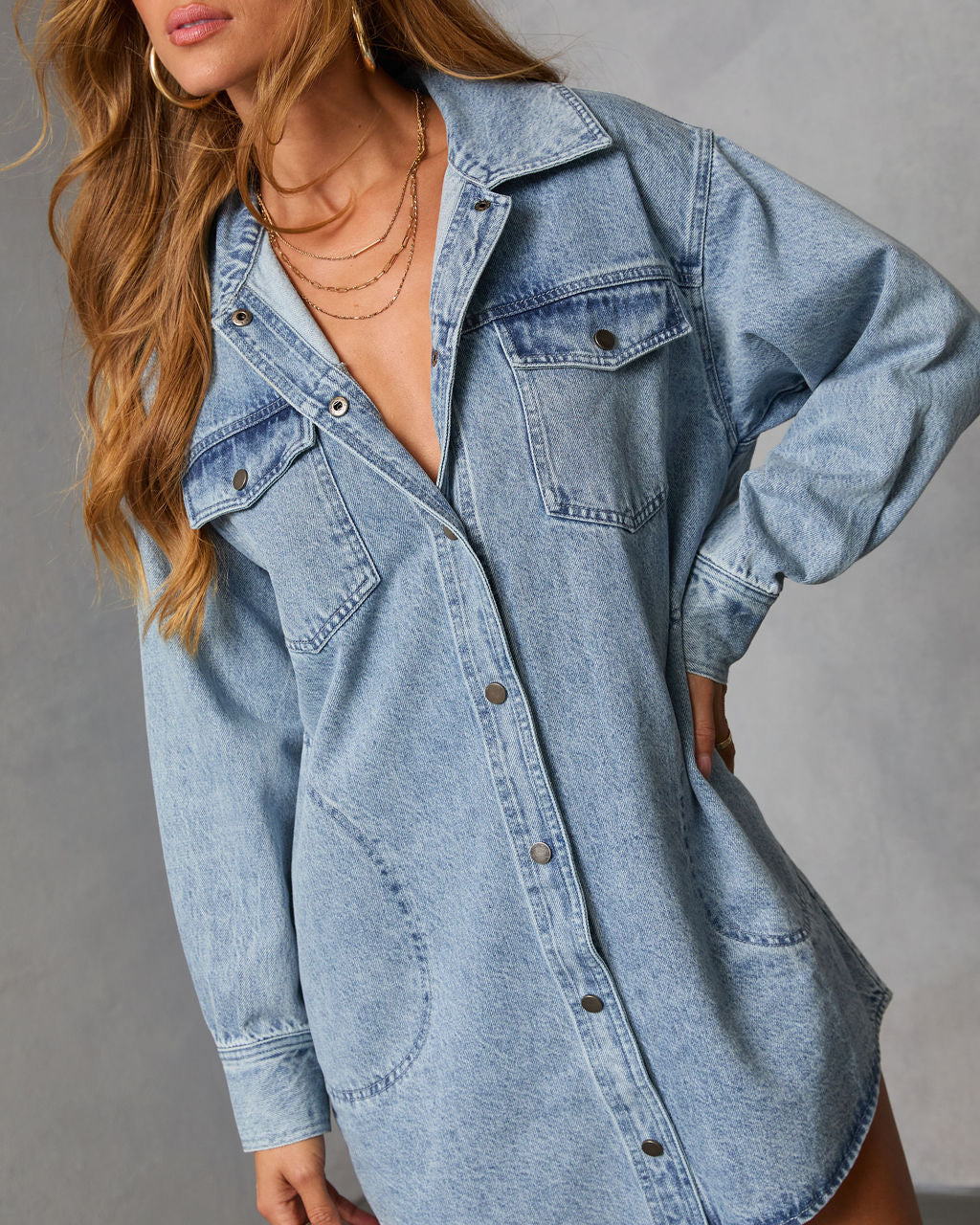 Tawnelle Denim Mini Dress - Image 5