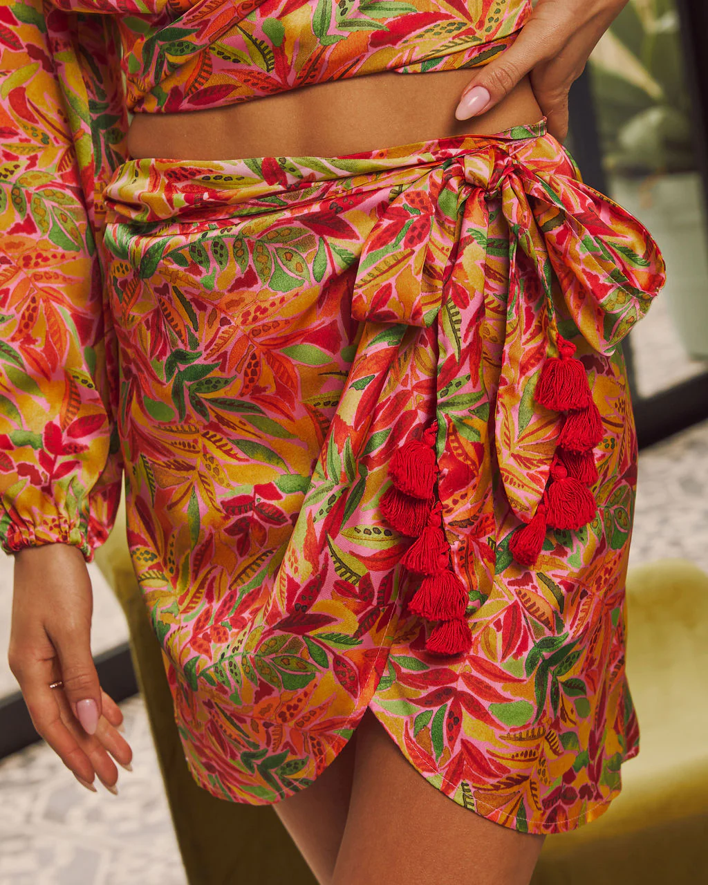 Tawney Abstract Wrap Skirt - Image 3