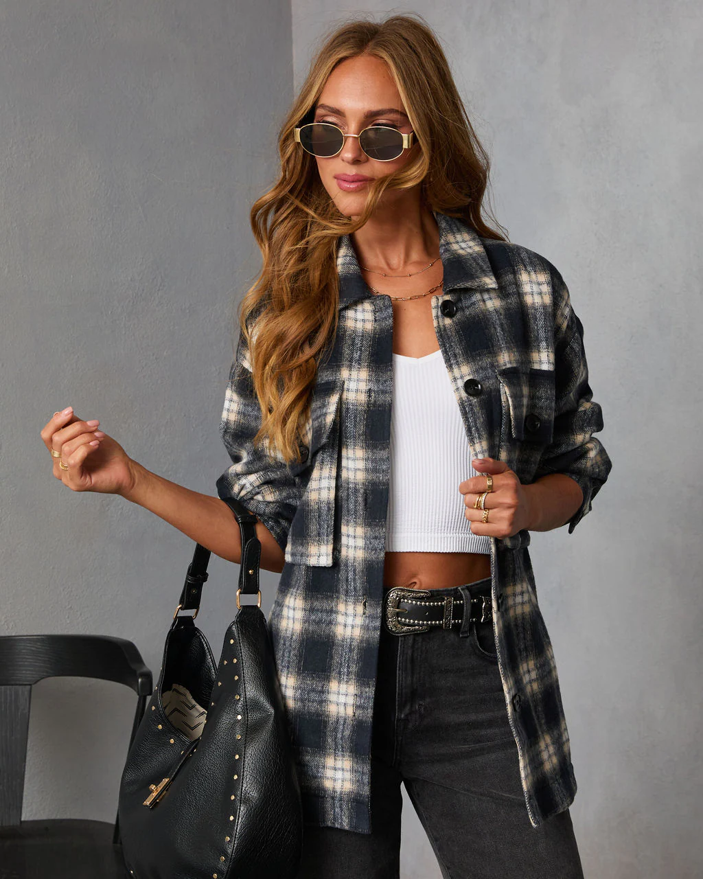 Tawny Grace Plaid Shirt Jacket - Image 3