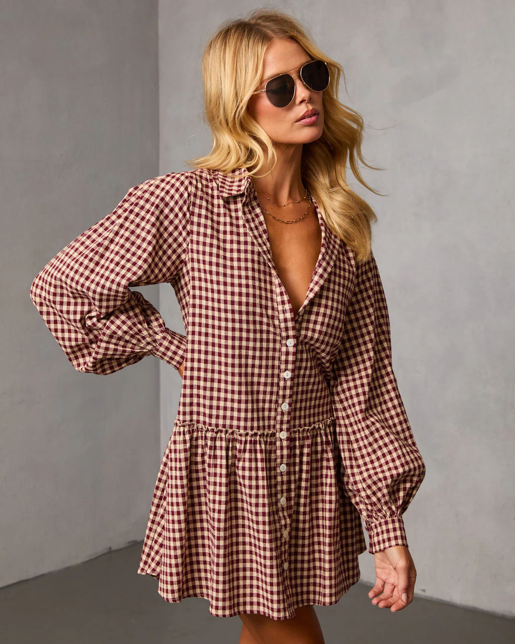 Tawnya Gingham Mini Dress - Image 3