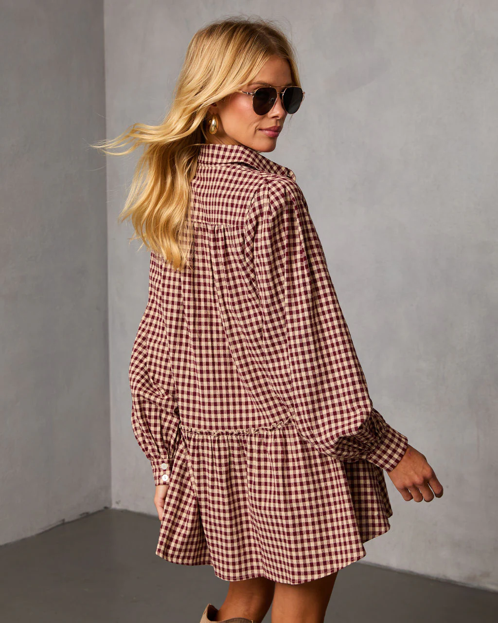 Tawnya Gingham Mini Dress - Image 4