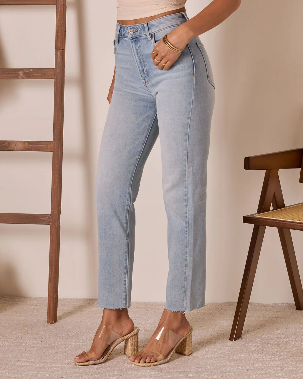 Teagan Super Stretch High Rise Straight Jeans - Image 3