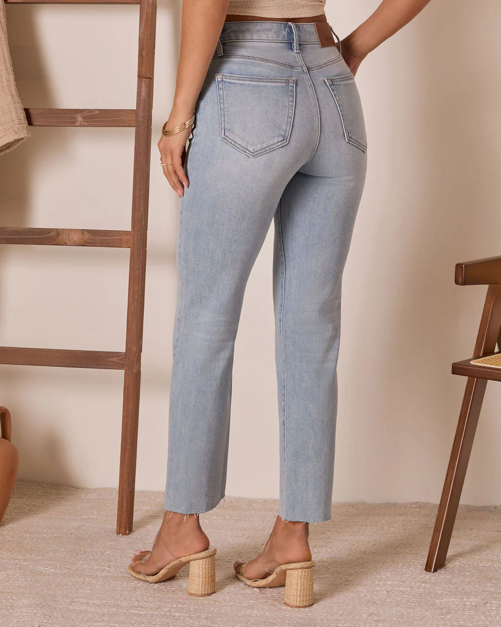 Teagan Super Stretch High Rise Straight Jeans - Image 5