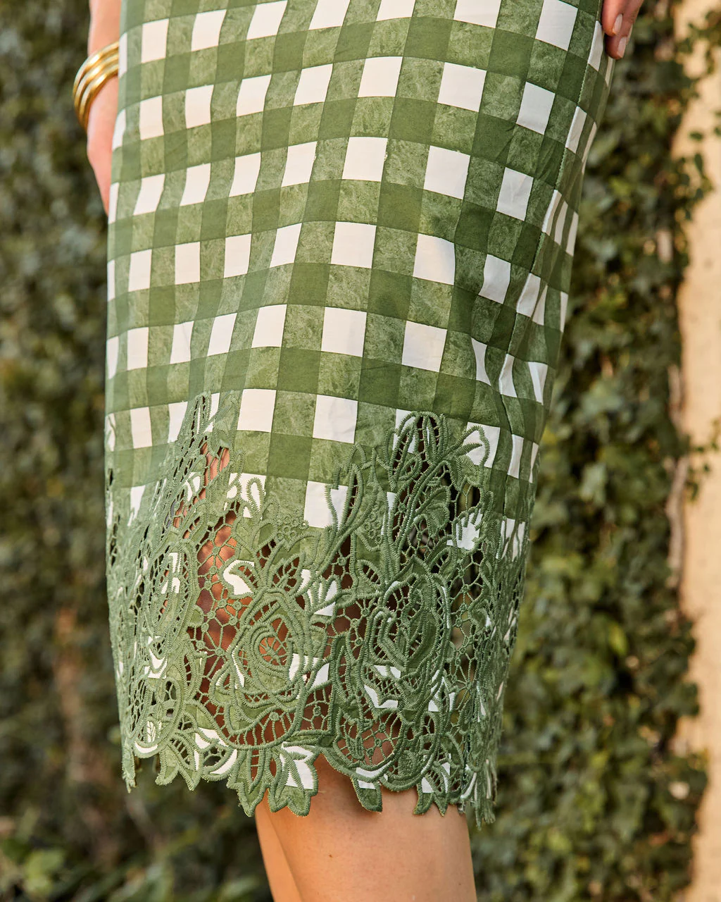 Tender Horizon Gingham Midi Skirt - Image 6