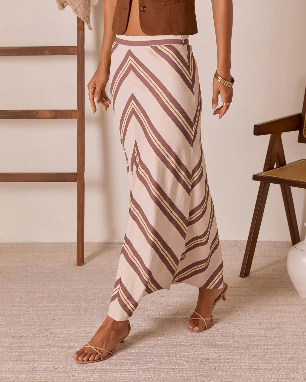 Tender Note Chevron Maxi Skirt - Image 3