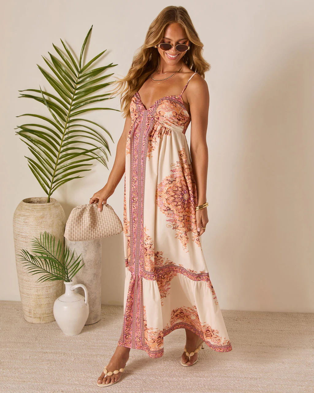 Terracotta Dream Babydoll Maxi Dress - Image 3