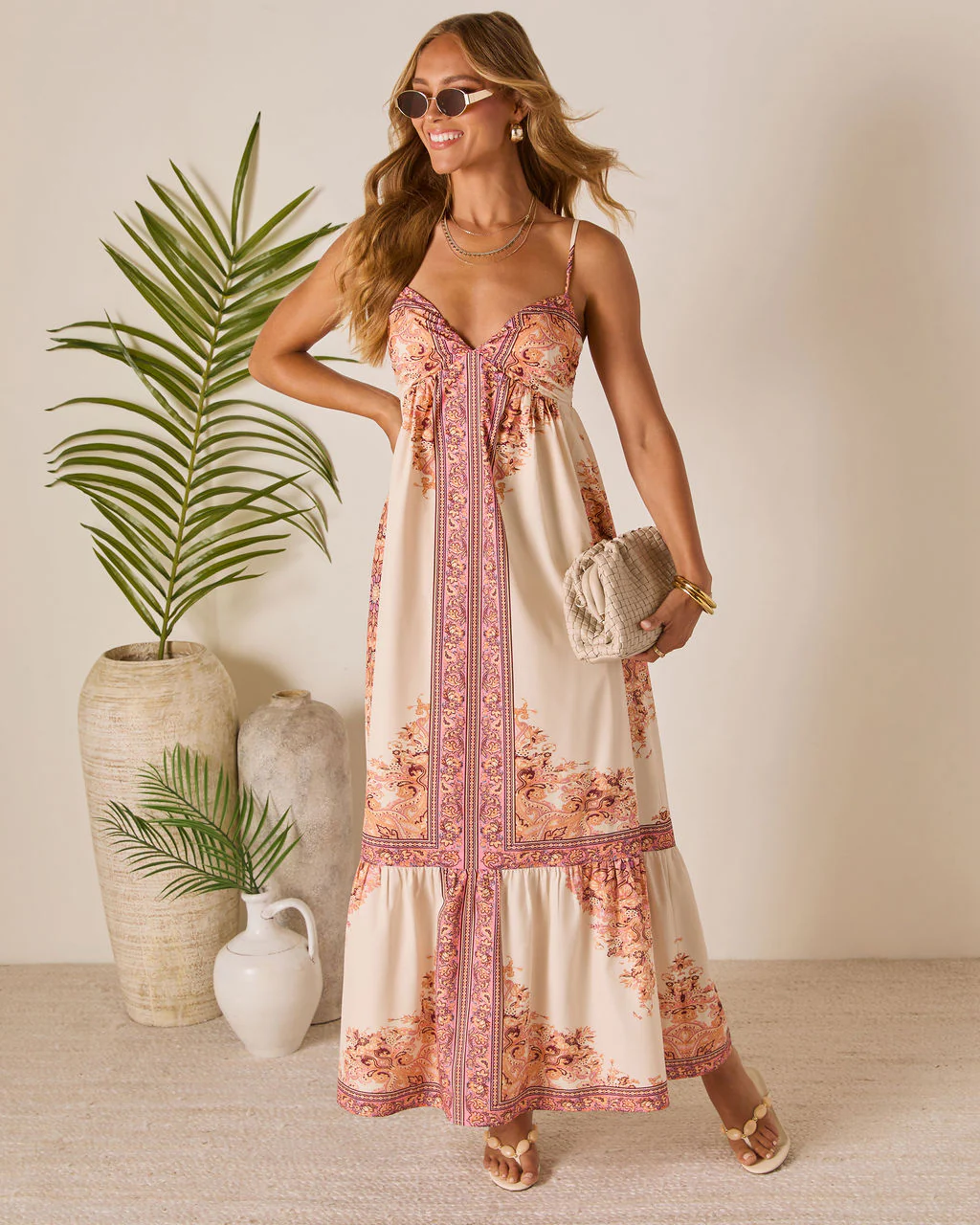 Terracotta Dream Babydoll Maxi Dress - Image 6