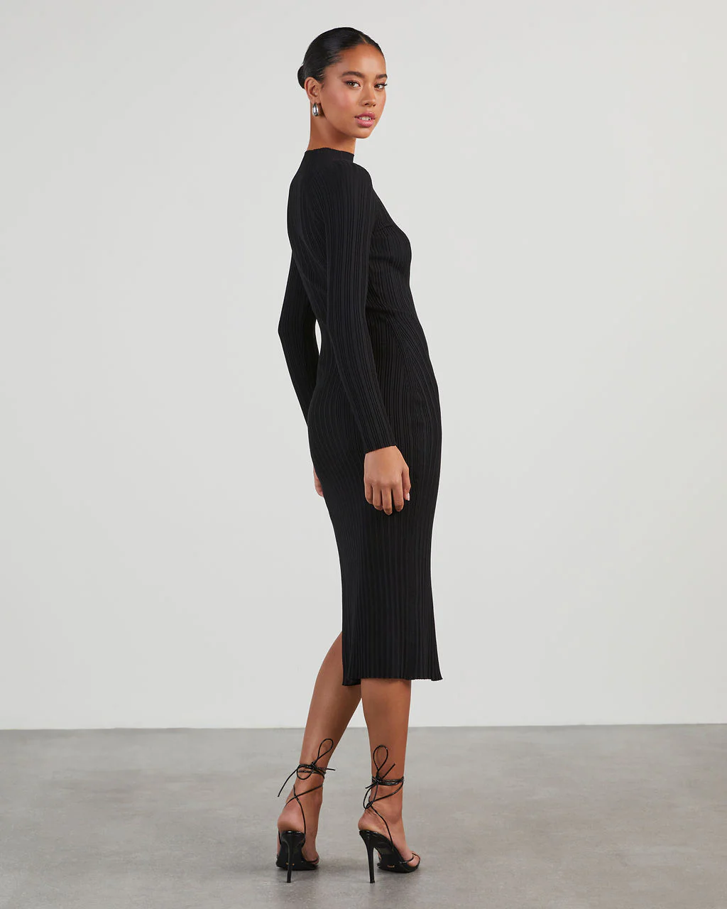 Thankful Soul Ribbed Mock Neck Midi Dress - Image 11