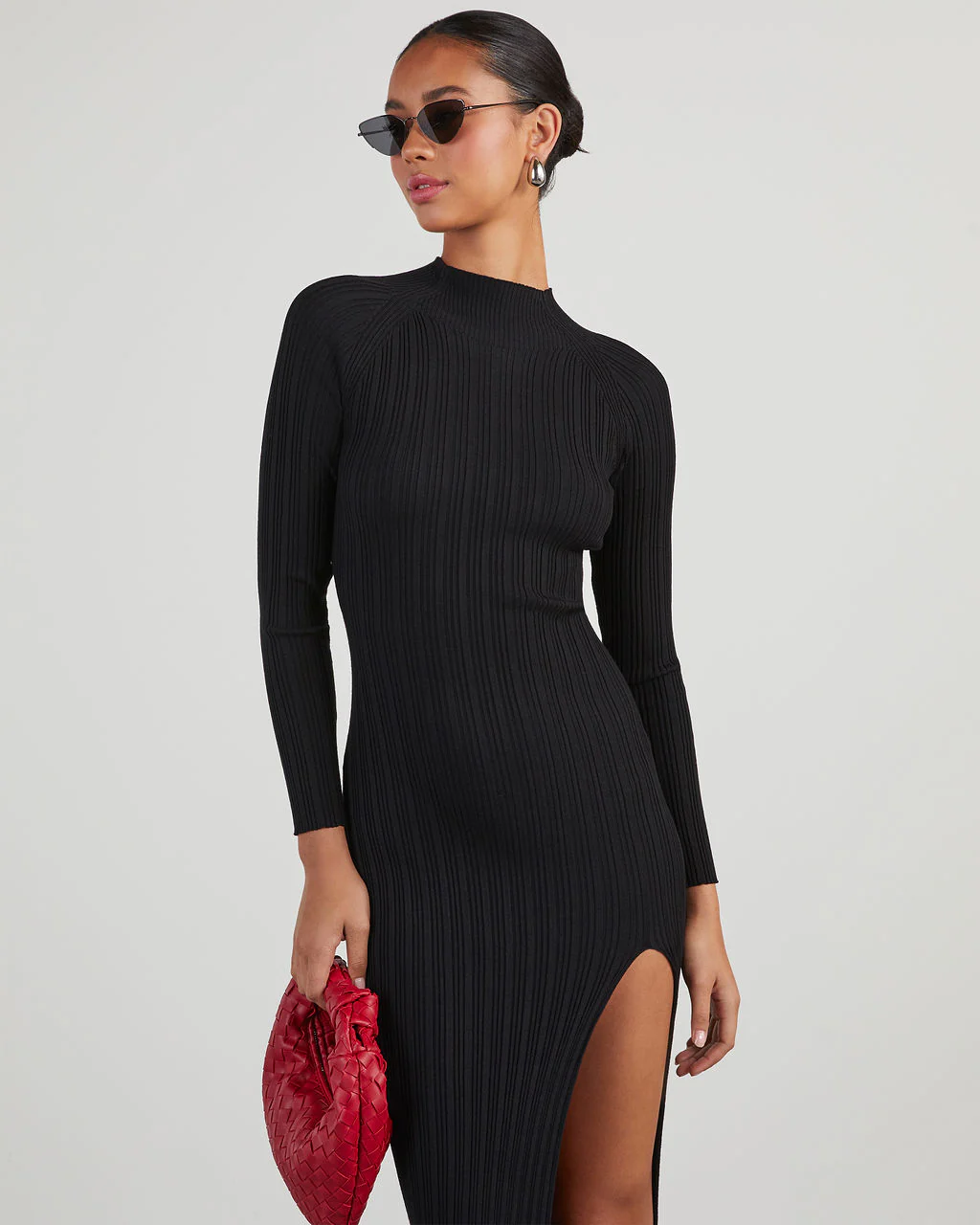 Thankful Soul Ribbed Mock Neck Midi Dress - Image 12
