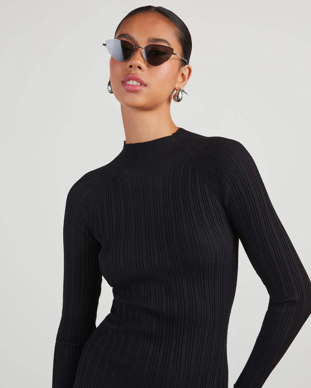 Thankful Soul Ribbed Mock Neck Midi Dress - Image 9