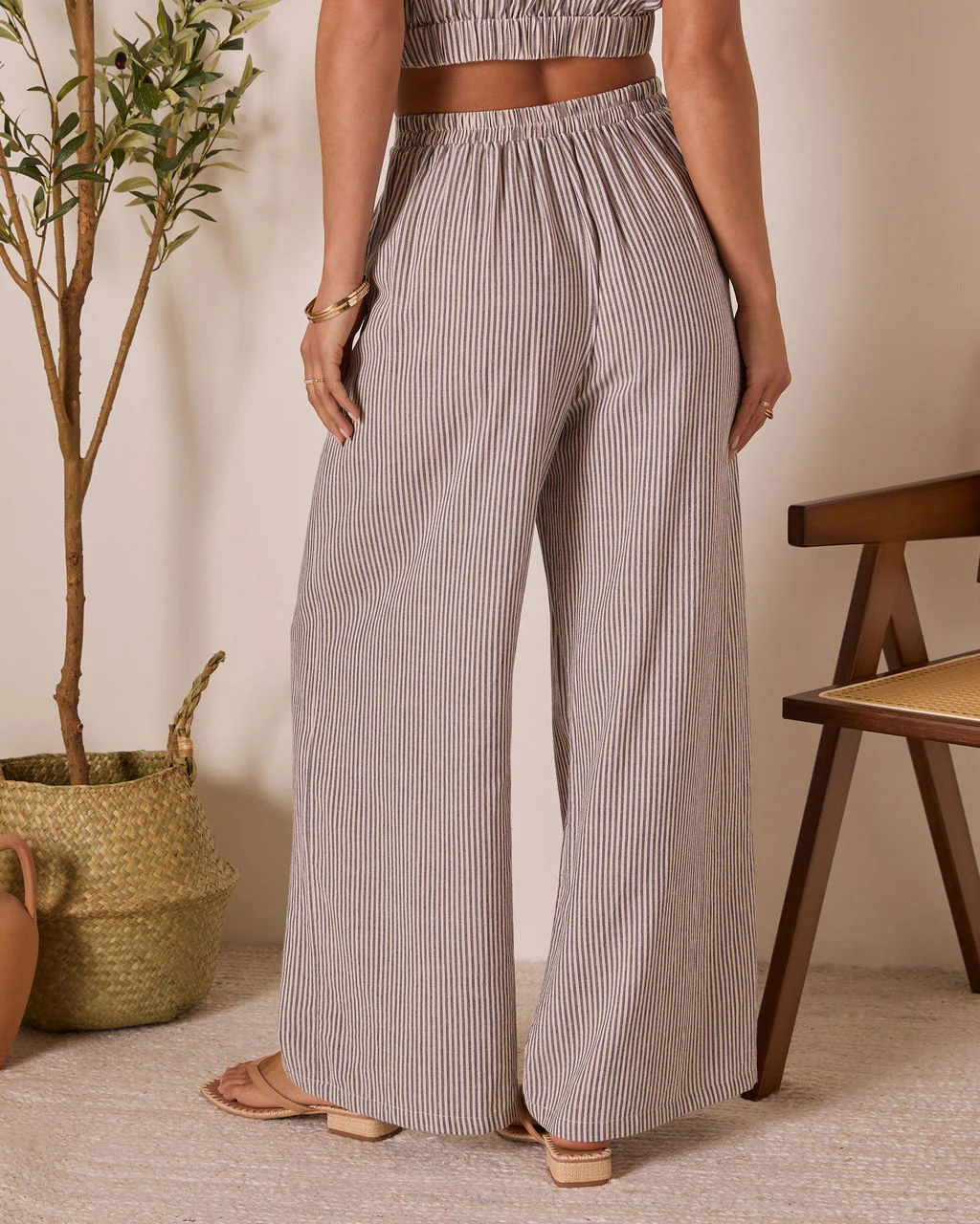 Thea High Rise Striped Pants - Image 4