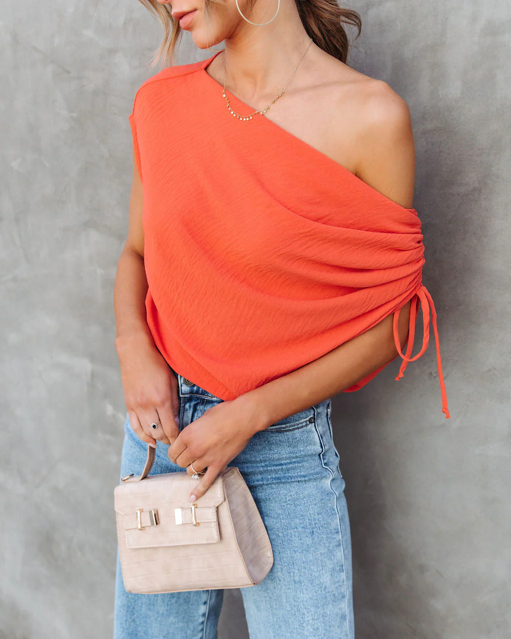 Thomas One Shoulder Ruched Cutout Top - Image 7