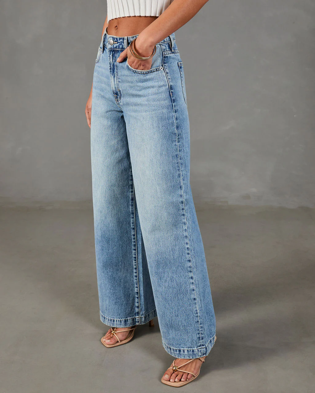 Throwback Origin Rigid High Rise Wide Leg Jeans - Image 3