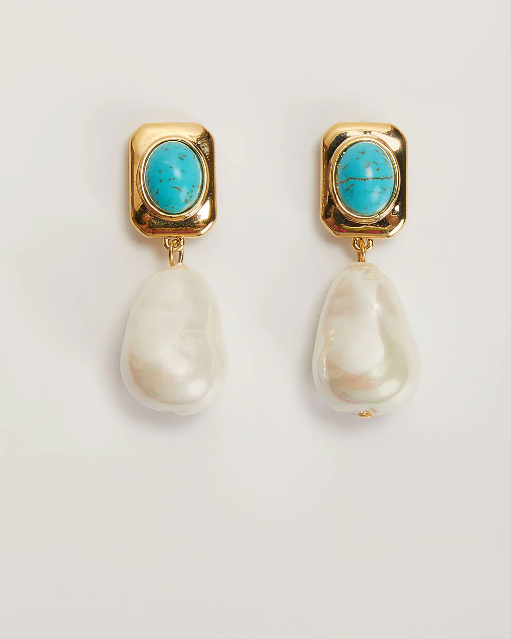 Tidal 18k Gold Plated Drop Earrings - Image 2
