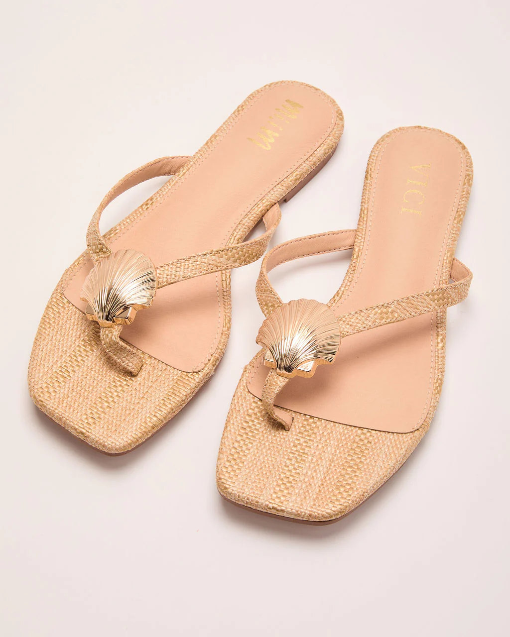 Tide Crush Raffia Seashell Charm Sandals - Image 2